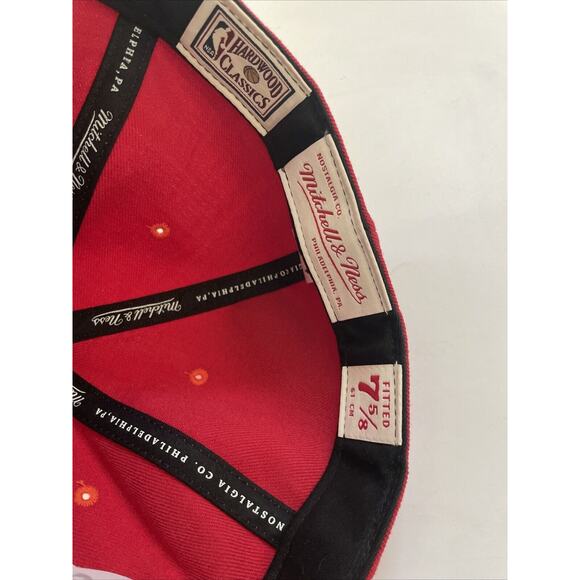 Mitchell & Ness Hardwood Classics Basketball Cap‎ Miami Heat Fitted Hat 7 5/8 - Picture 8 of 10